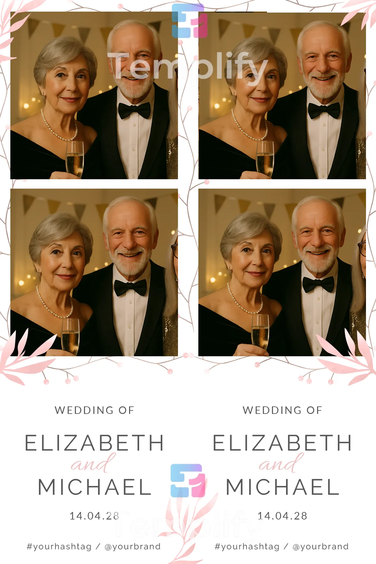 Beautiful simple minimal photo booth template