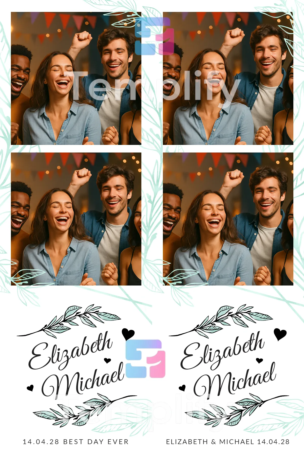 Simple festival minimal photo booth template