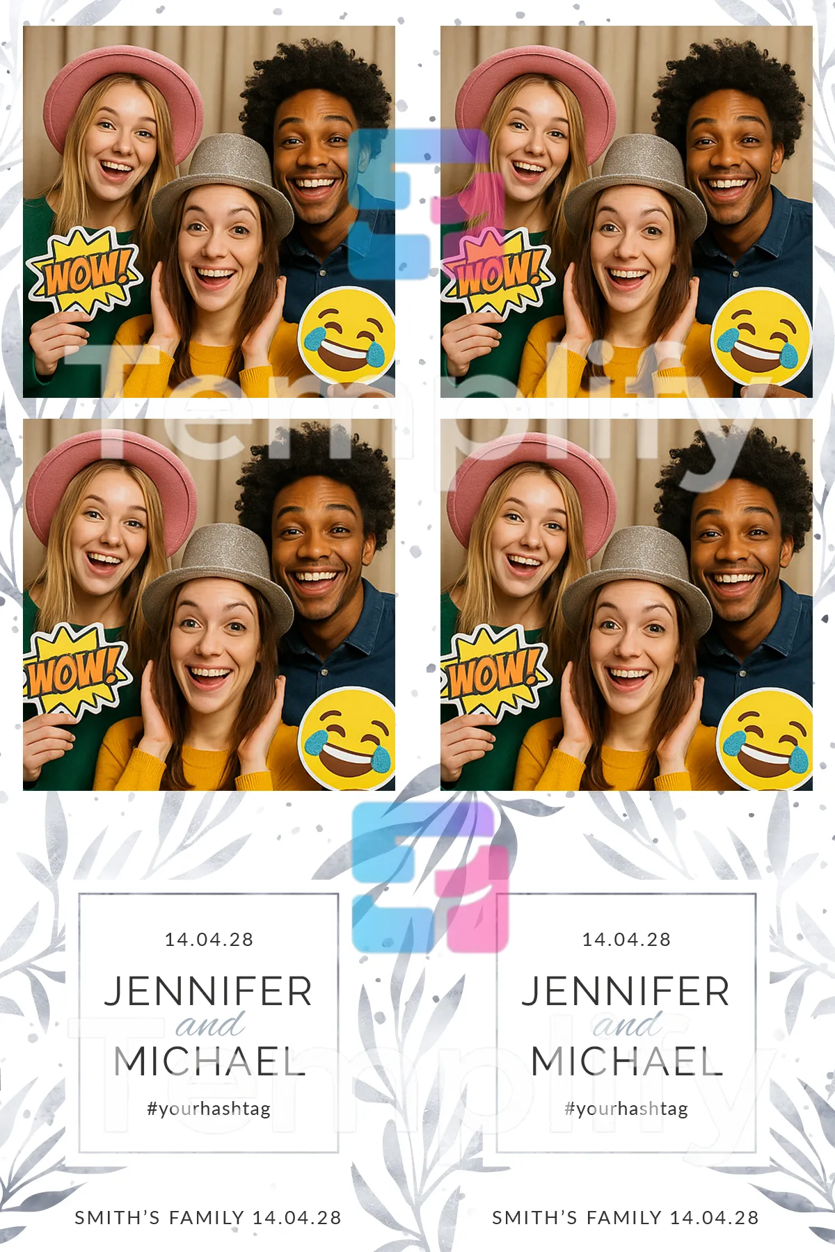 Simple beautiful minimal photo booth template
