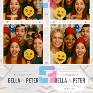 Cream wedding photo booth template