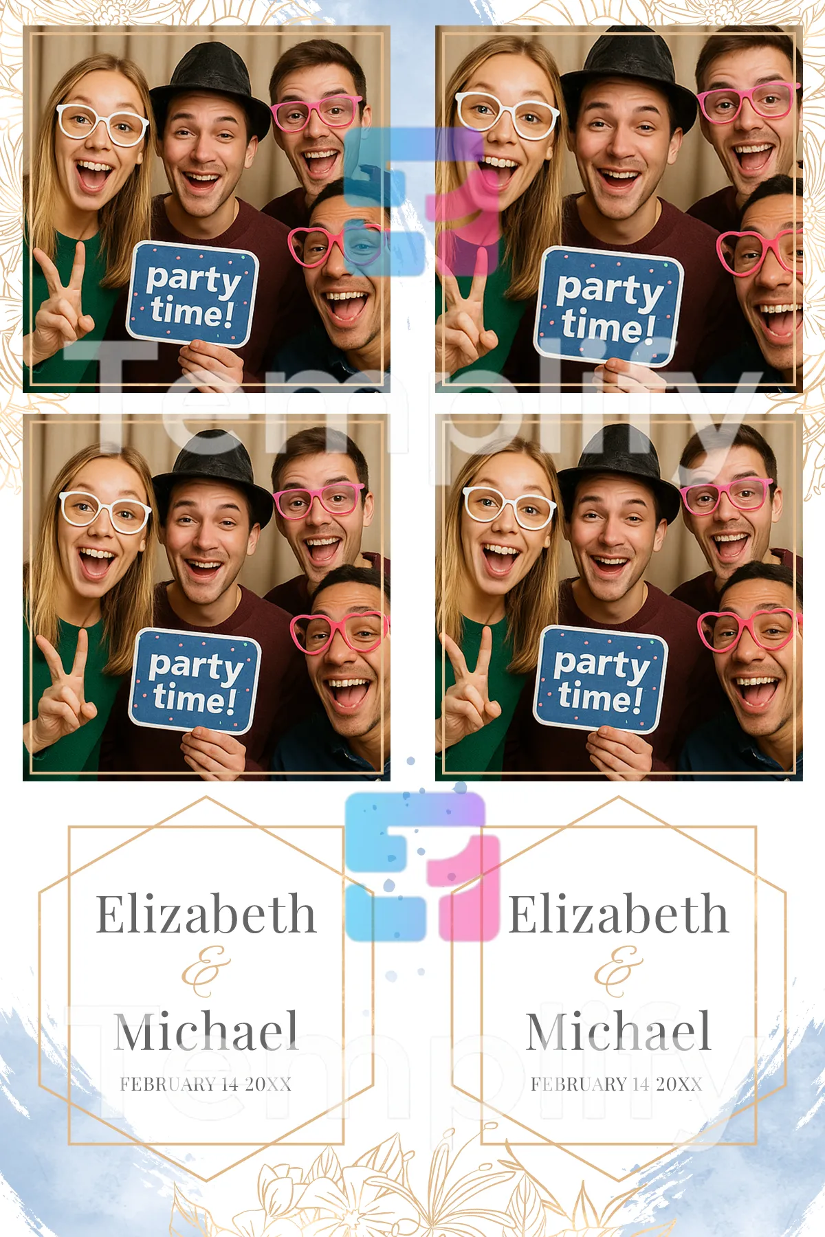Simple minimal super photo booth template