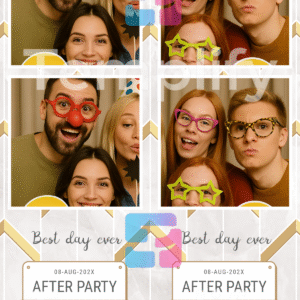 After party photo booth template