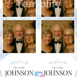 Minimalist wedding photo booth template