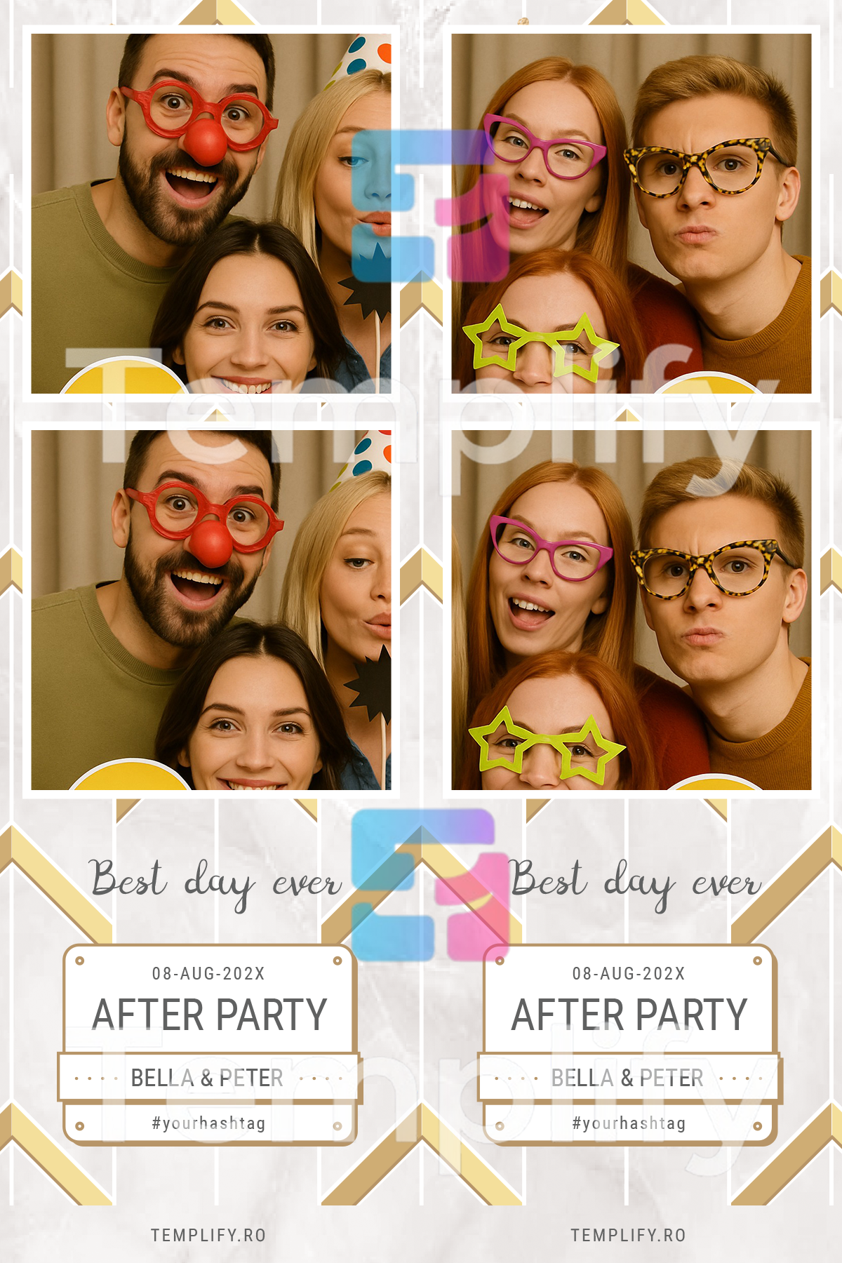 After party photo booth template