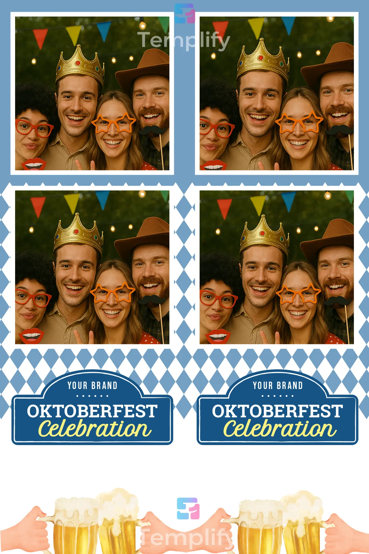 Super oktoberfest photo booth template