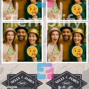 Uptown party photo booth template