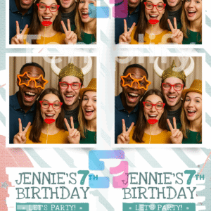 Birthday party photo booth template