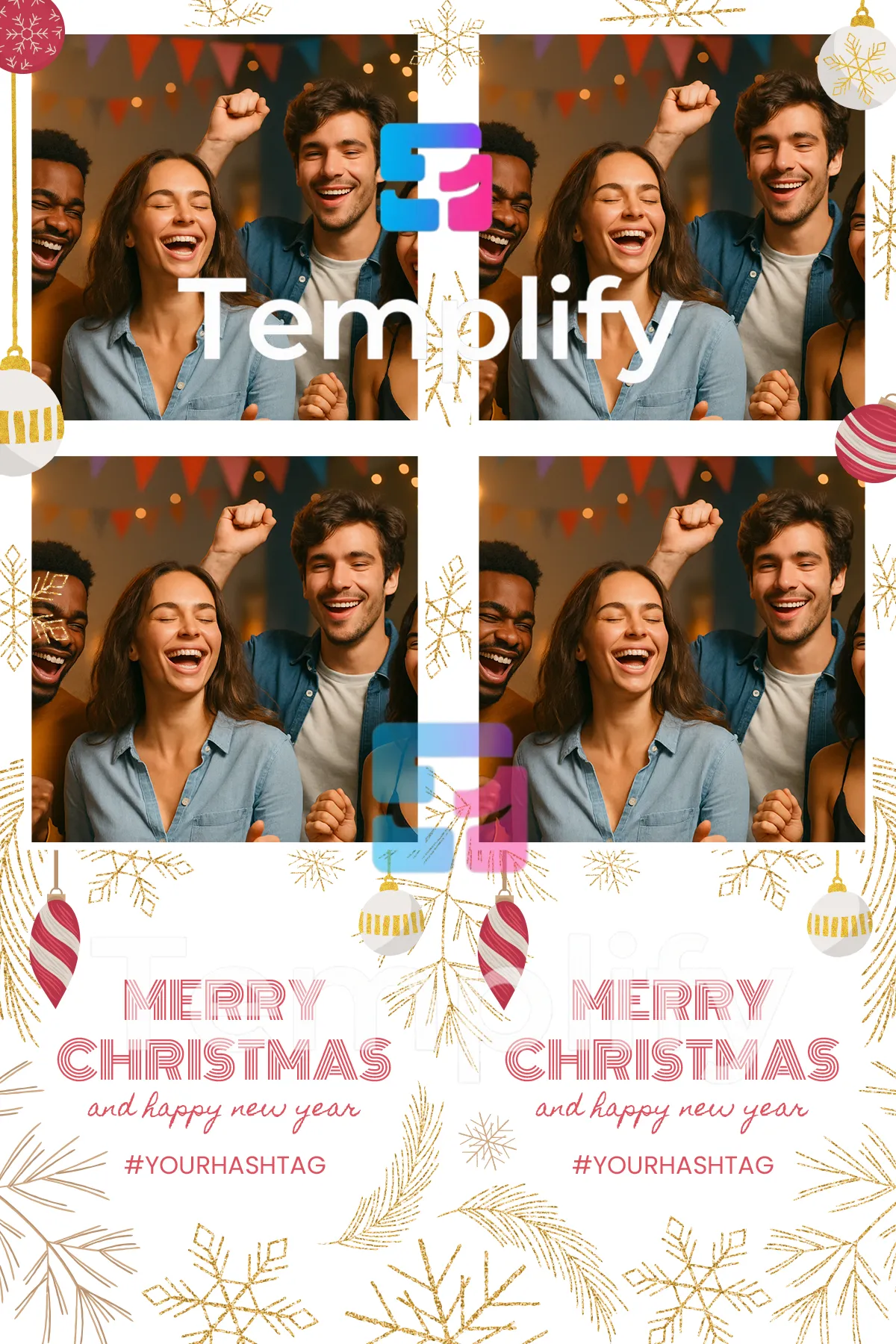 Super Christmas party photo booth template