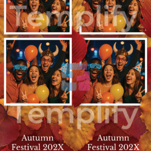 Autumn festival photo booth template
