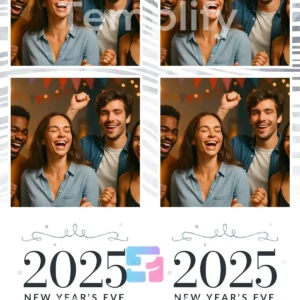 Super minimal nye photo booth template
