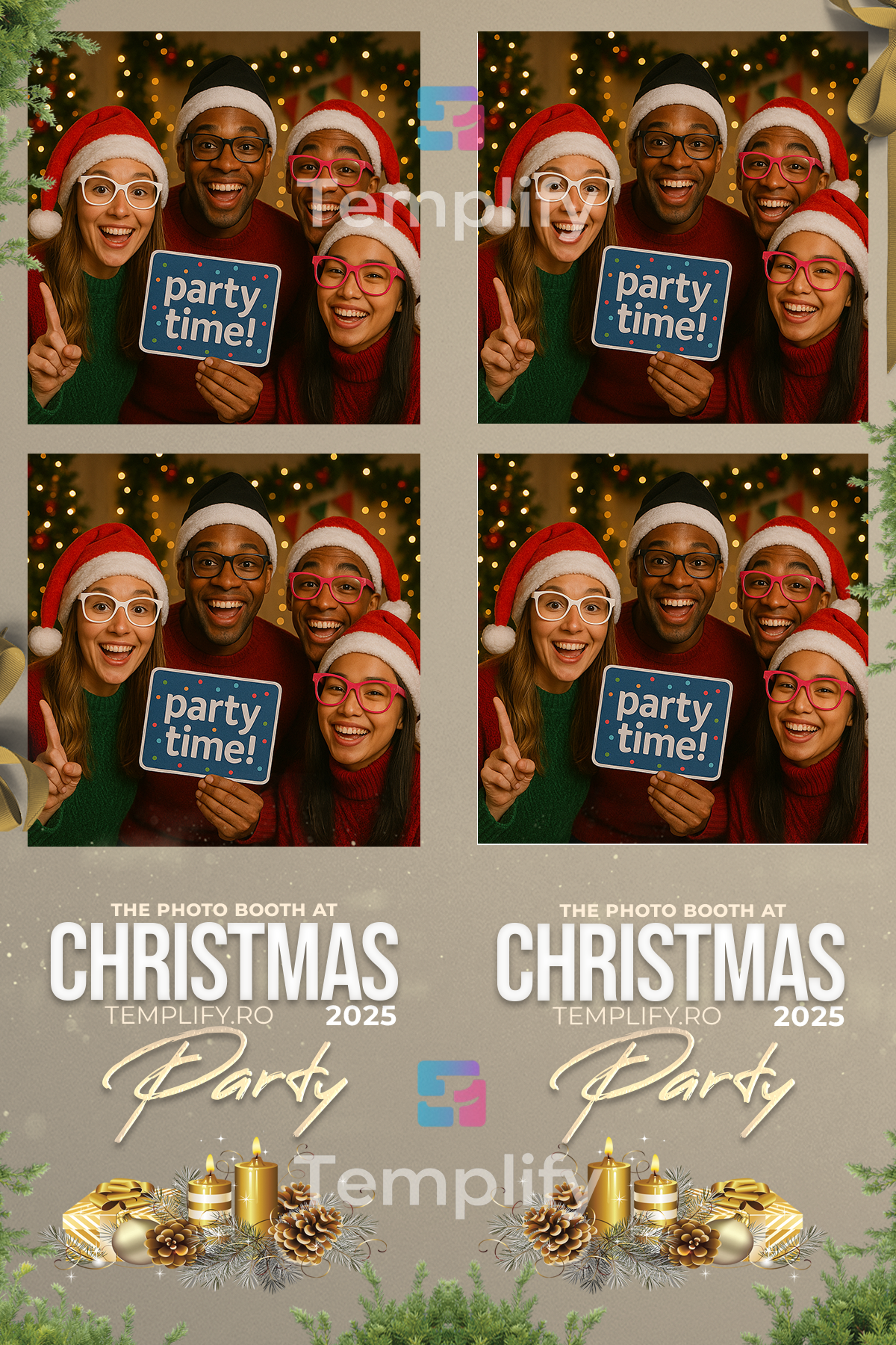 Christmas photo booth template