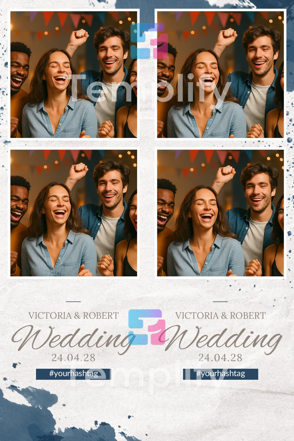 Best wedding photo booth template