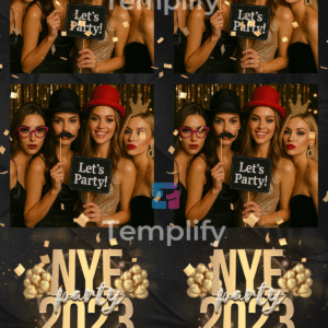 Nye photo booth template
