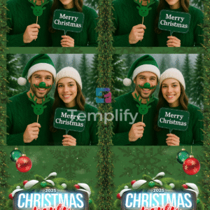 Christmas photo booth template