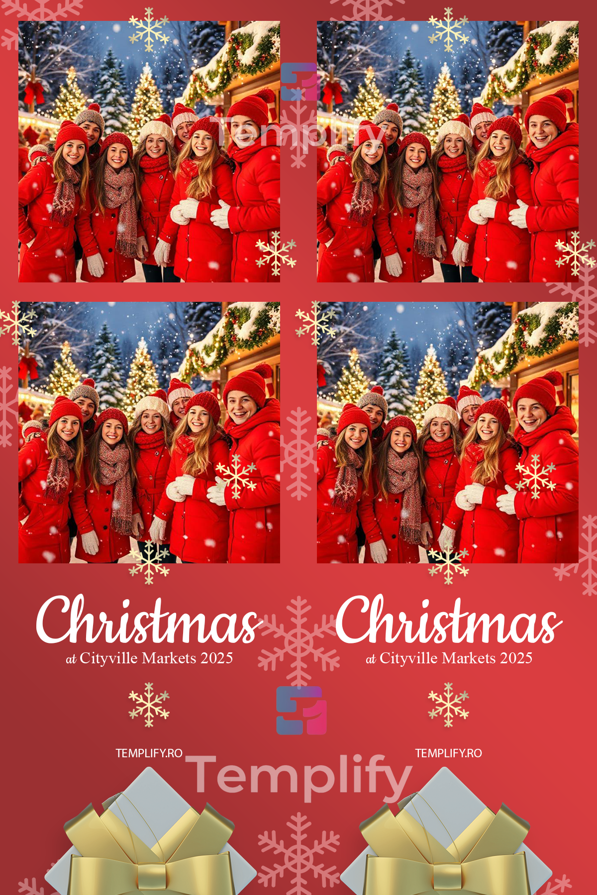 Christmas gift photo booth template