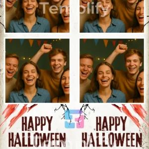 Halloween blood photo booth template