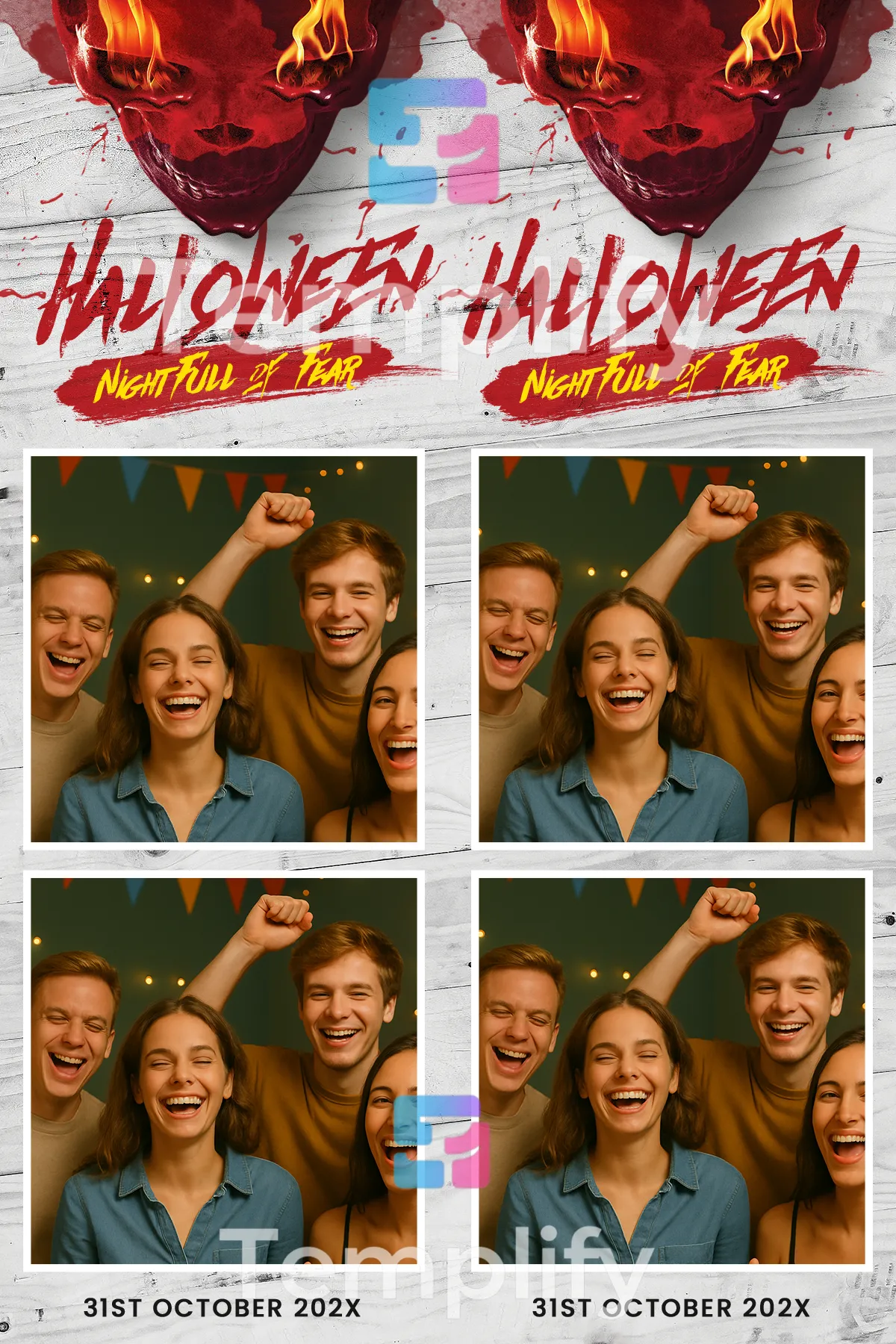 Halloween Top blood photo booth template