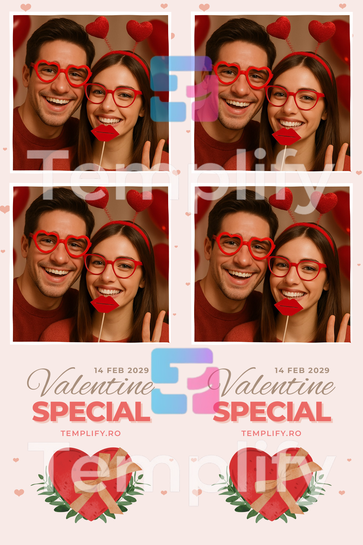 Valentine special photo booth template