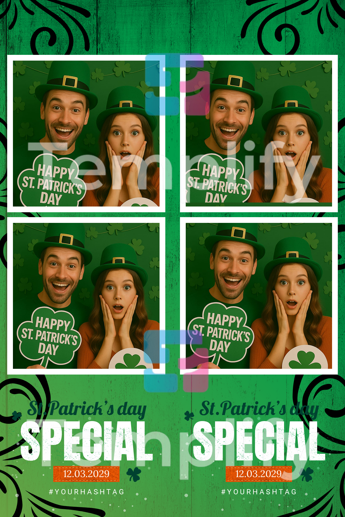 St patrick photo booth template 3