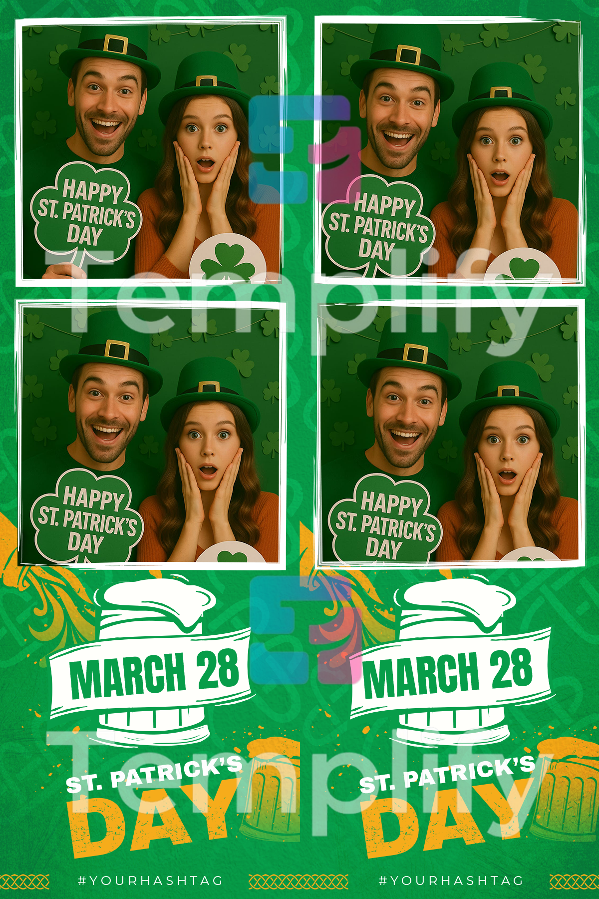 St patrick photo booth template 4