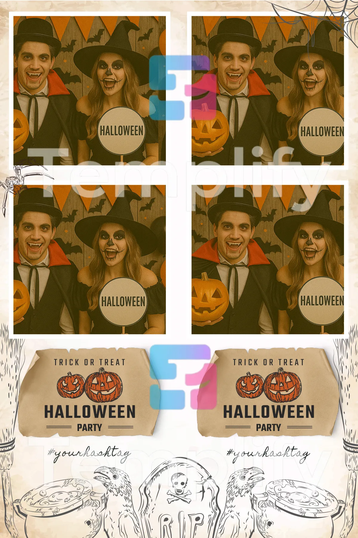 Party halloween-photo-booth-template