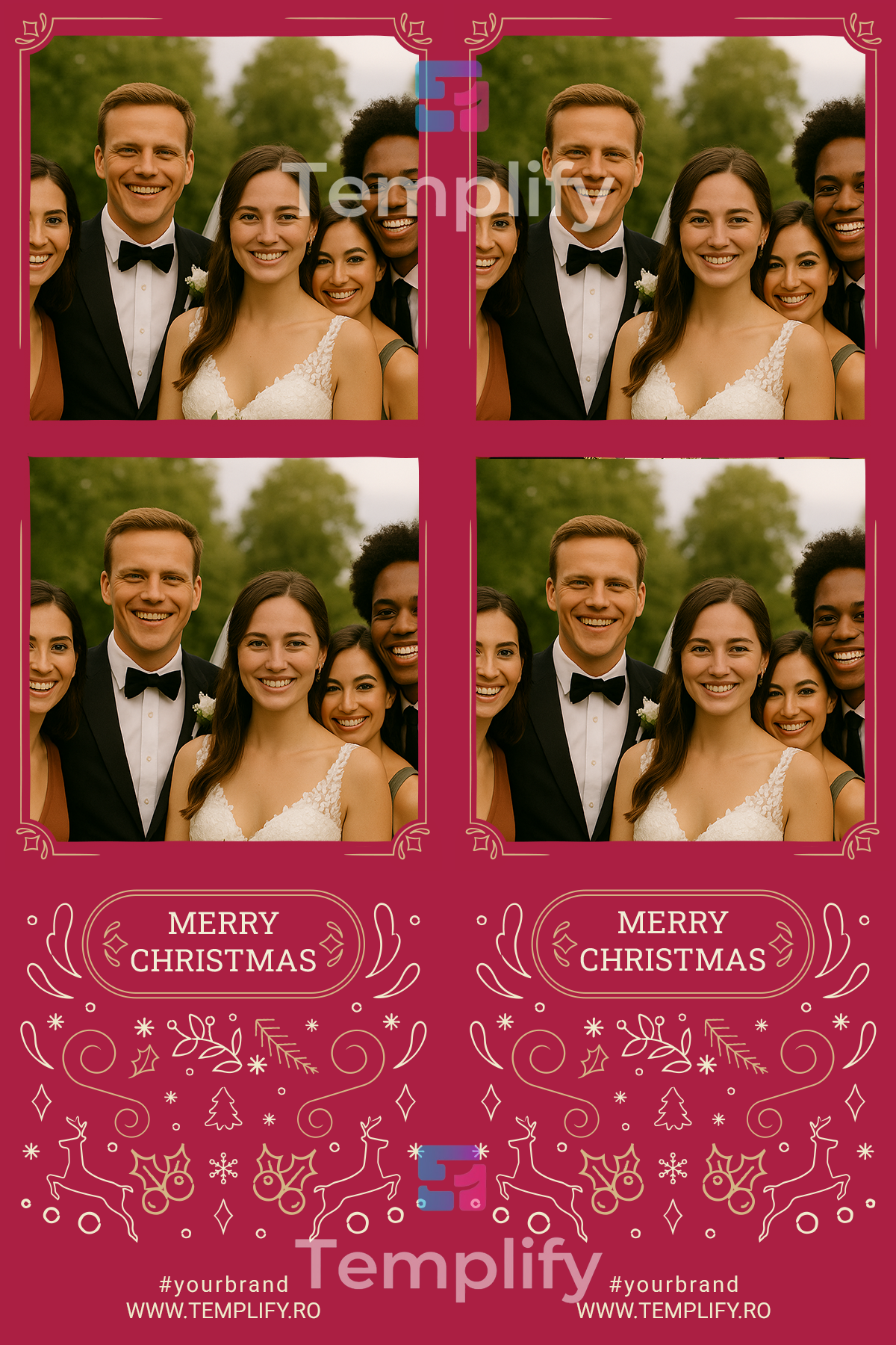 Christmas best photo booth template