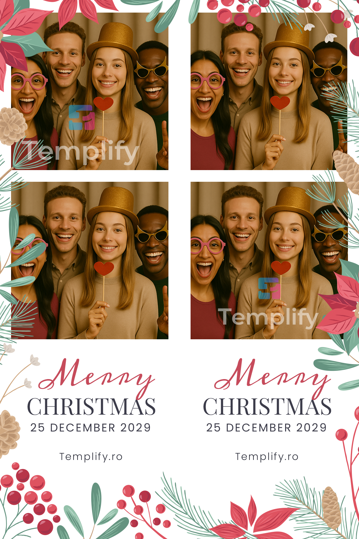 Christmas party photo booth template