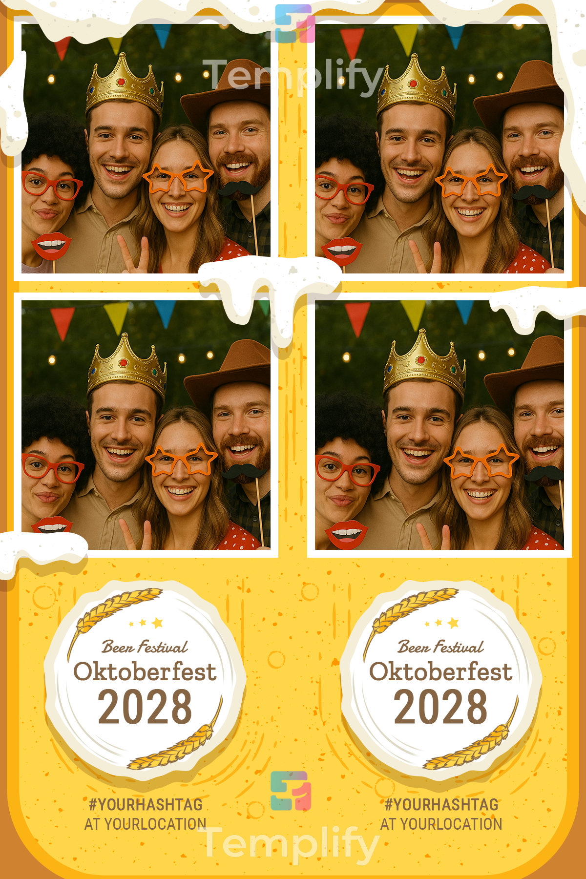 Oktoberfest photo booth template