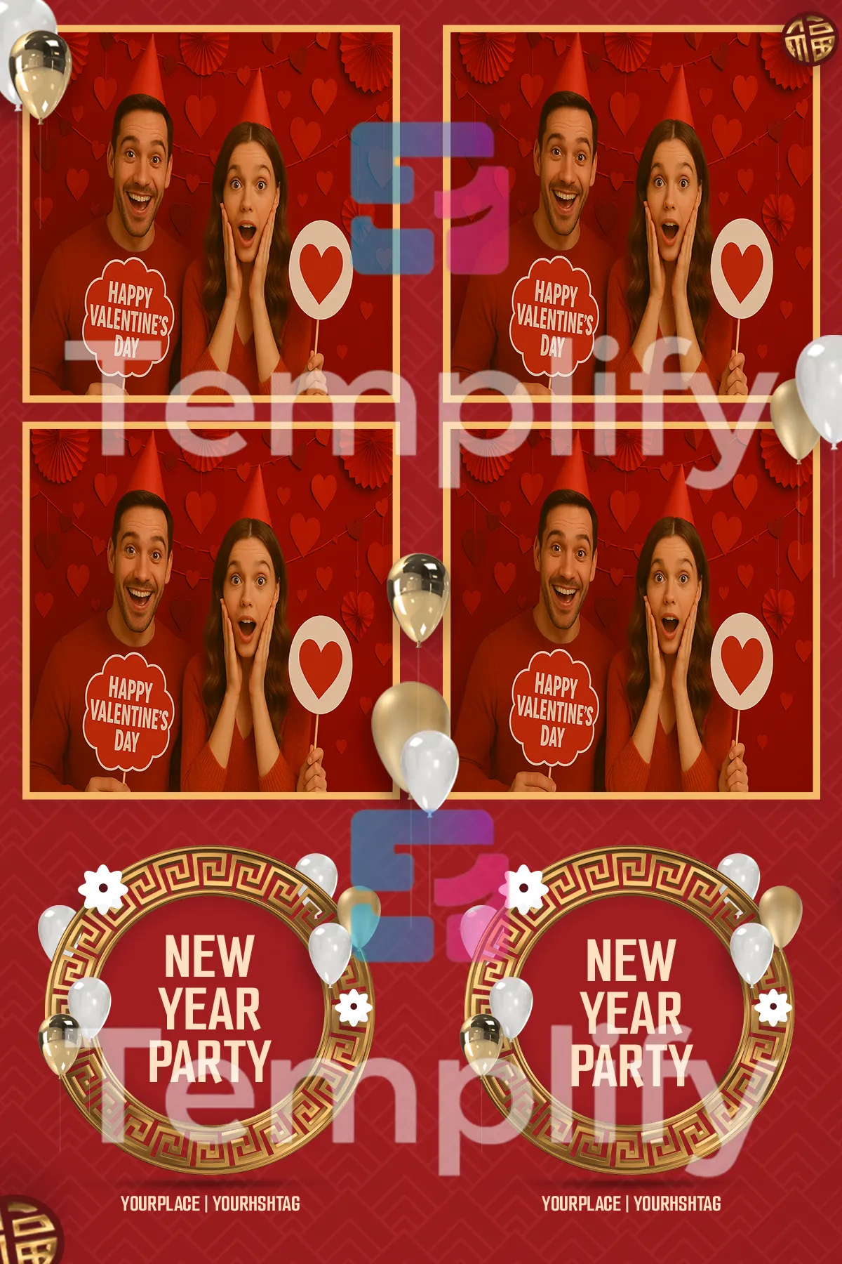 Cny photo booth template