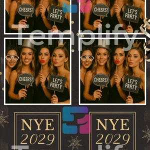 New year eve photo booth template