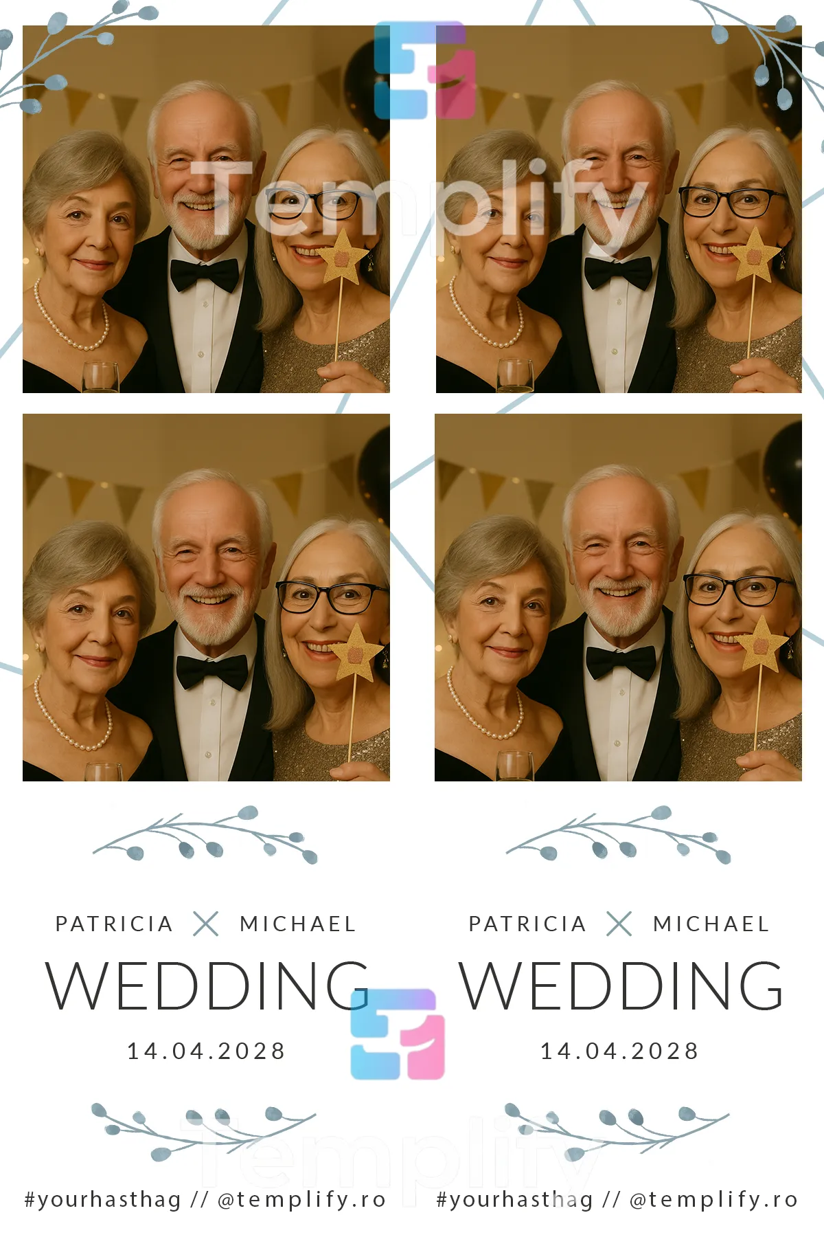 Very simple minimal photo booth template
