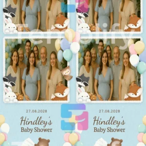 Baby shower photo booth template