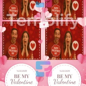 Valentines day photo booth template