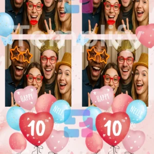 10th-birthday phot booth template