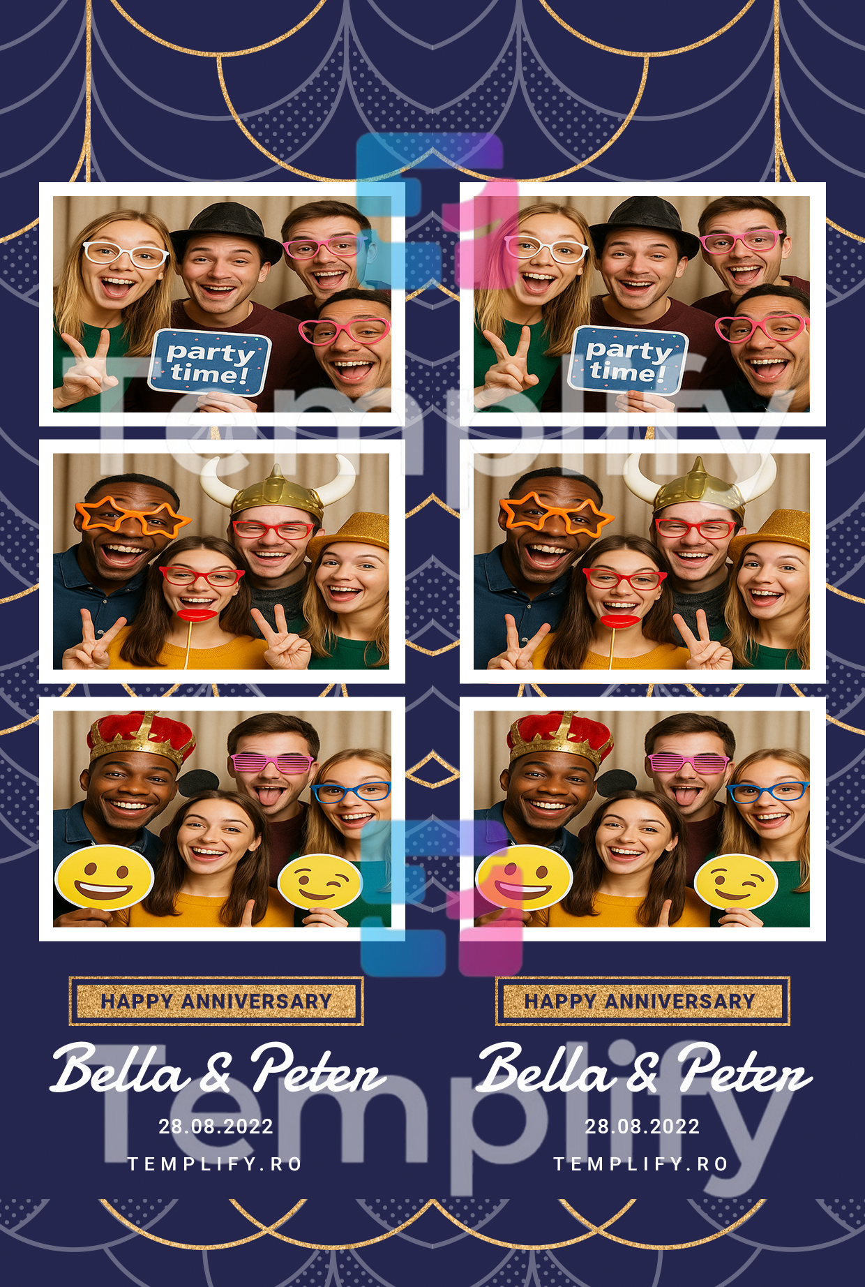 Elegant deco photo booth template