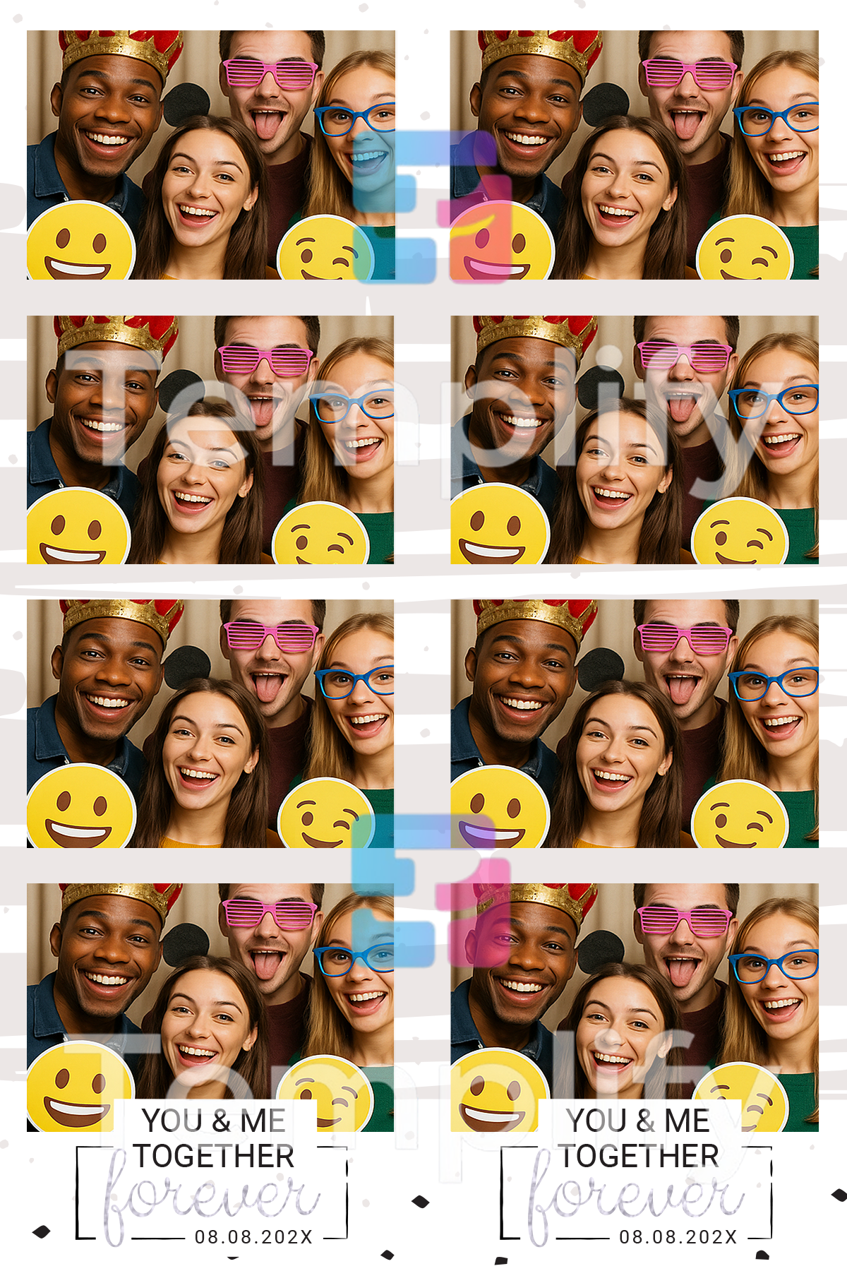 Together forever photo booth template