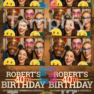 Western photo booth template
