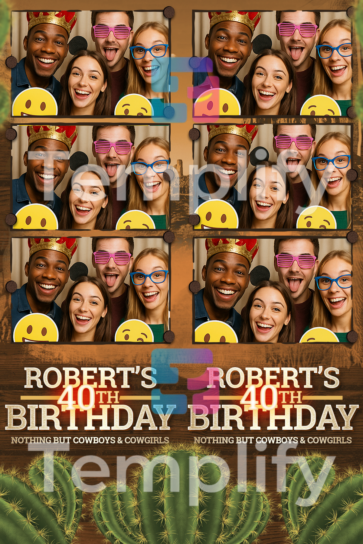 Western photo booth template