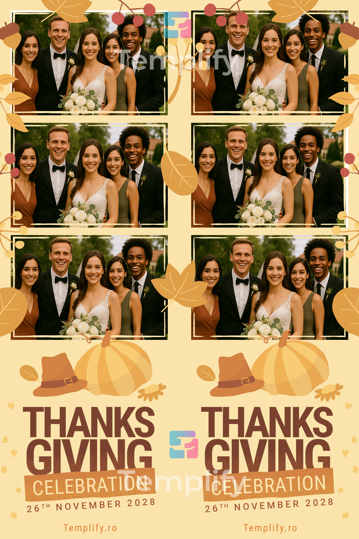 Thanks giving photo booth template
