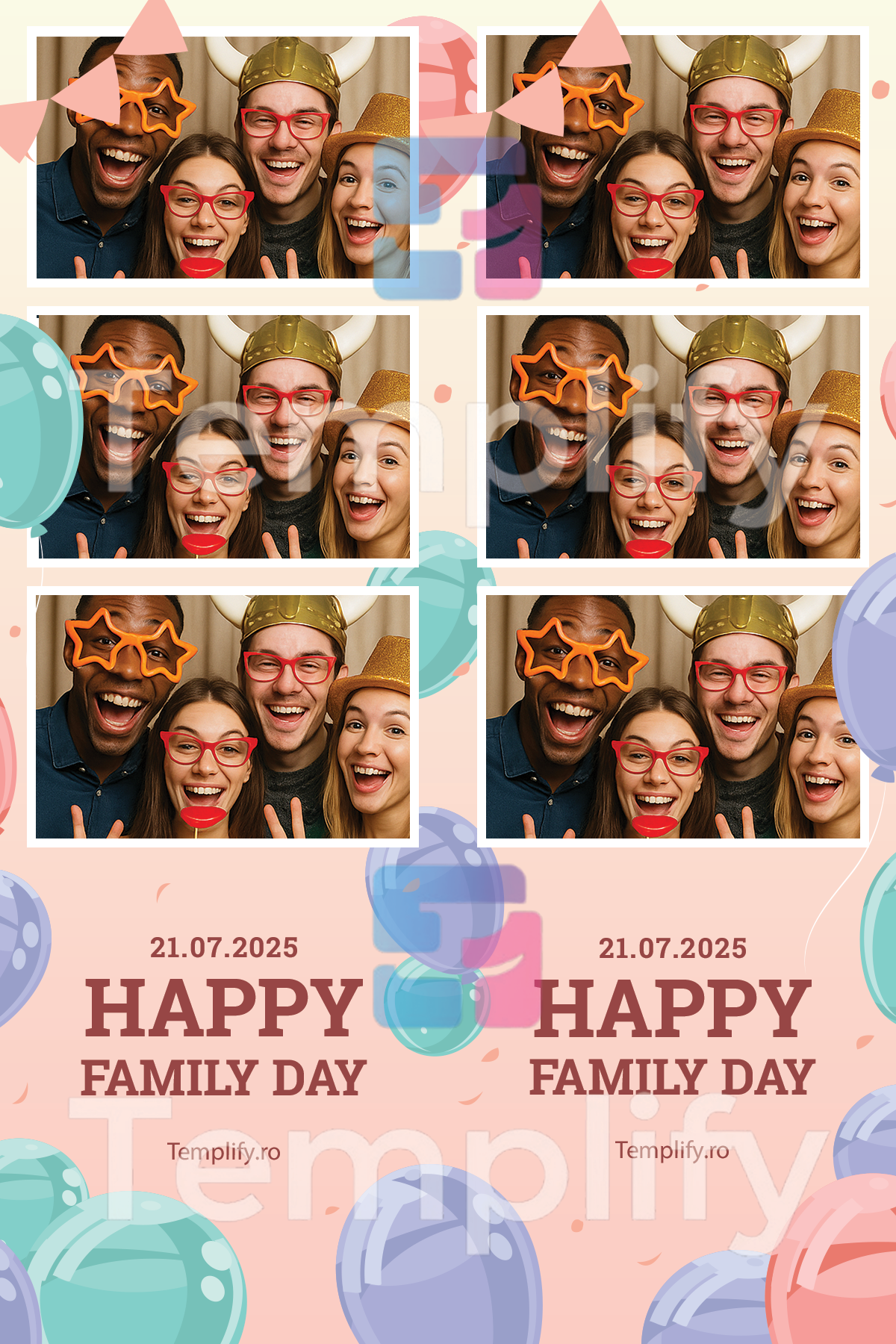 Family fun day photo booth template