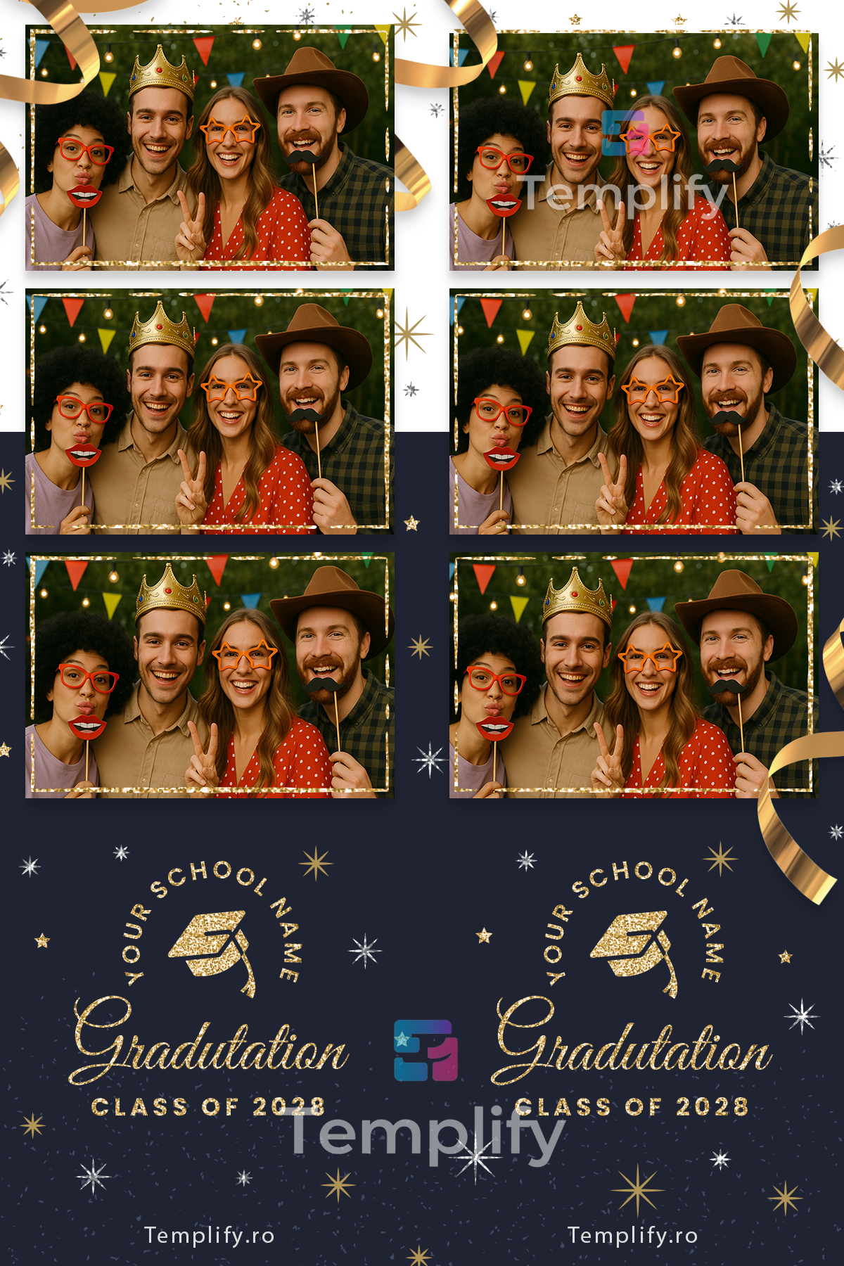 Graduation photo booth template