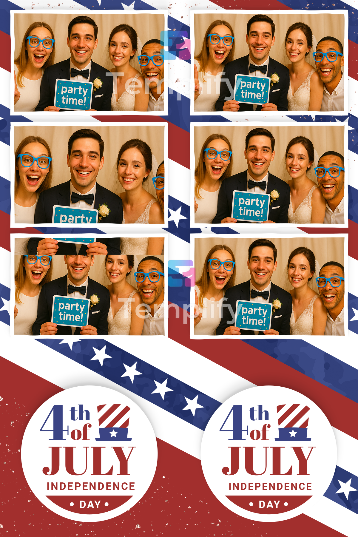 4th july photo booth template