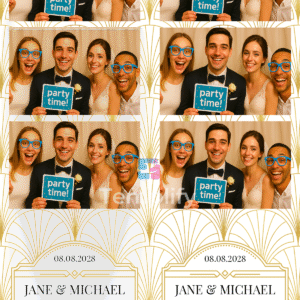 Art deco wedding photo booth template