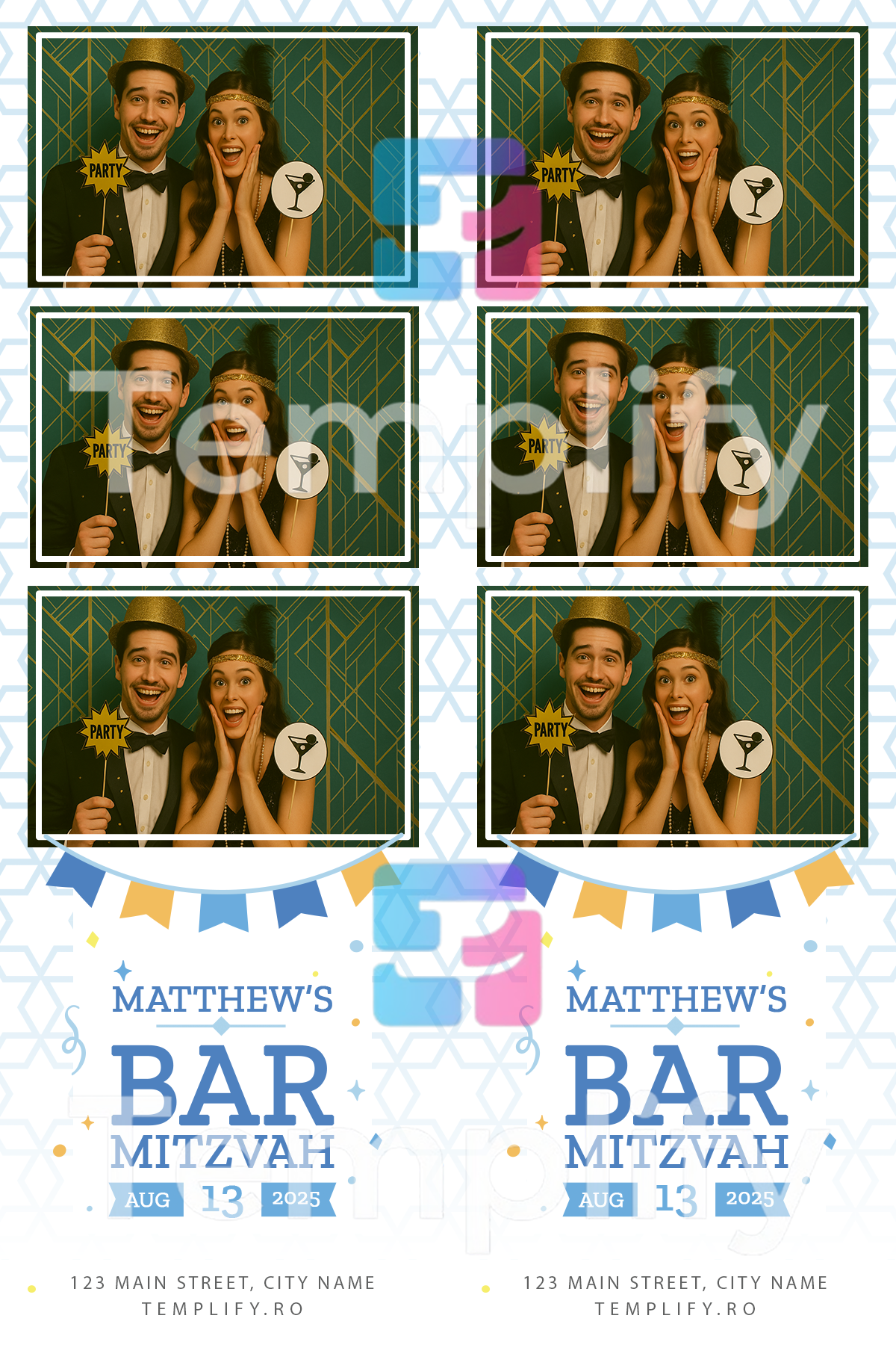Bar mitzvah photo booth template