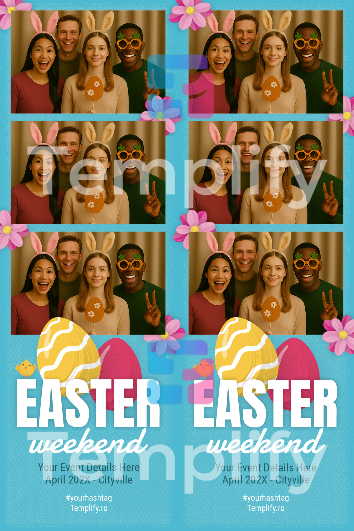 Easter weekend photo booth template