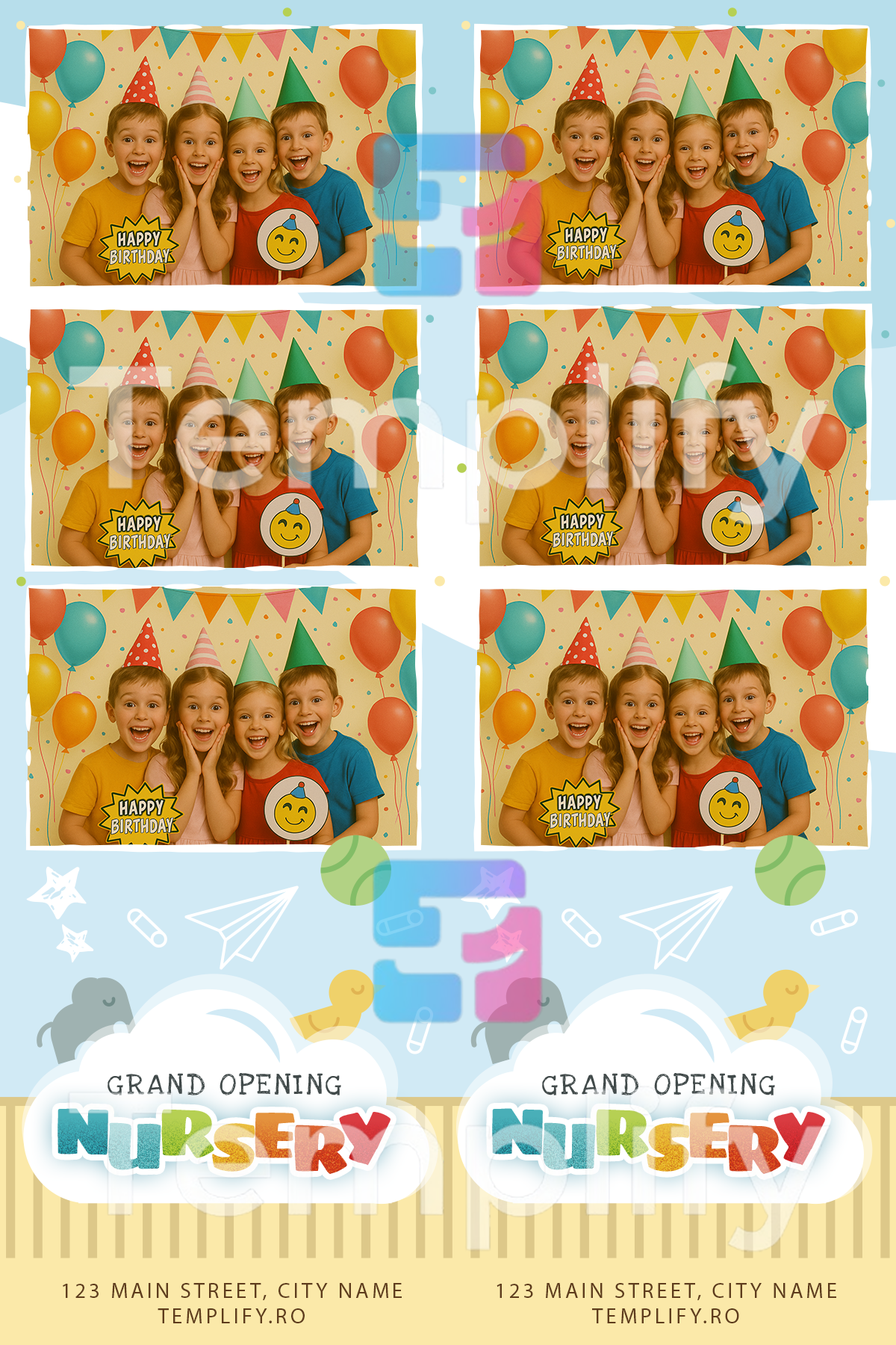 Nursery photo booth template