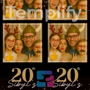 20th birthday photo booth template