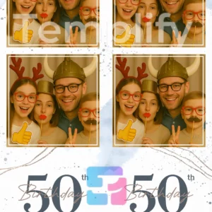 50th birthday photo booth template