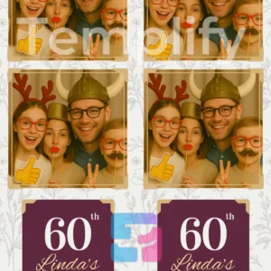 60th birthday photo booth template