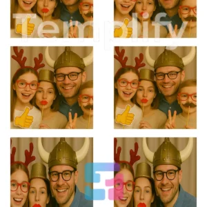 Modern valentinese day photo booth template